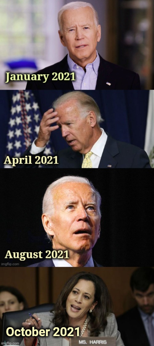 This is your life , Joe Biteme | October 2021 | image tagged in kamala harris,progress,still a better love story than twilight,politicians suck,see nobody cares | made w/ Imgflip meme maker