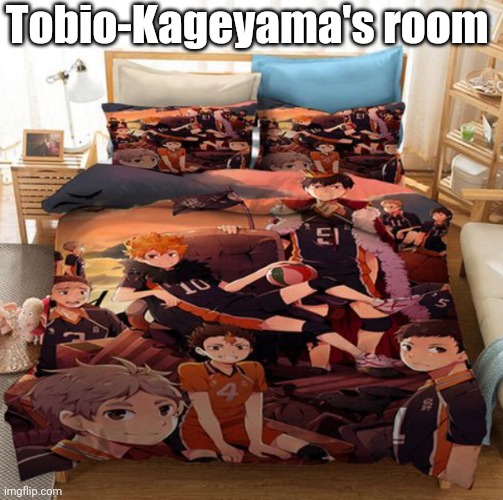 Haikyuu themed hotel room | Tobio-Kageyama's room | image tagged in haikyuu themed hotel room | made w/ Imgflip meme maker