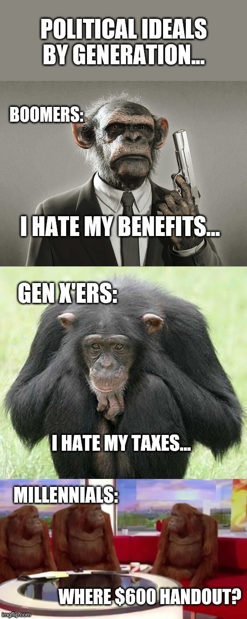 Monkey Business all this politics... | image tagged in planet of the apes,politics lol | made w/ Imgflip meme maker