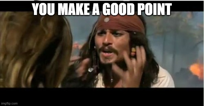 Why Is The Rum Gone Meme | YOU MAKE A GOOD POINT | image tagged in memes,why is the rum gone | made w/ Imgflip meme maker