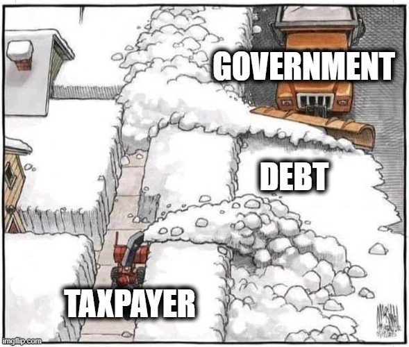 Debt | GOVERNMENT; DEBT; TAXPAYER | image tagged in debt,national debt,taxes,taxation,taxation is theft,government,ConservativeMemes | made w/ Imgflip meme maker