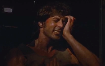 Rambo crying Blank Meme Template