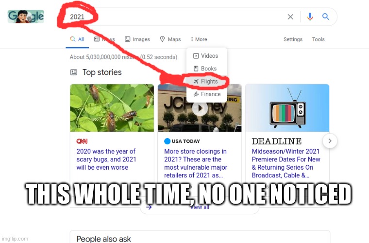 2021 now available | THIS WHOLE TIME, NO ONE NOTICED | image tagged in 2021 | made w/ Imgflip meme maker