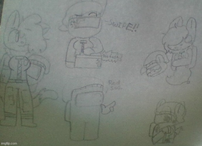 I drew the sketches, once I get on my drawing tablet, I'll stream in discord me drawing it -w- | made w/ Imgflip meme maker