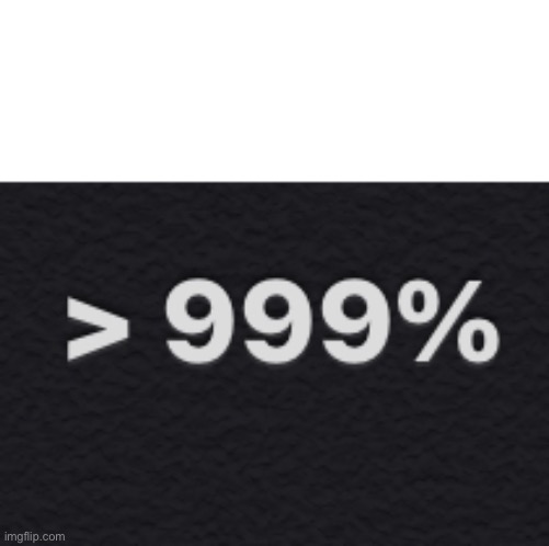 > 999% | image tagged in numbers | made w/ Imgflip meme maker