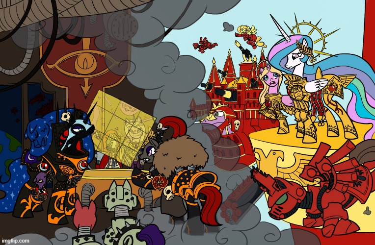 Warhammer 40k and My Little Pony | image tagged in warhammer 40k,my little pony | made w/ Imgflip meme maker