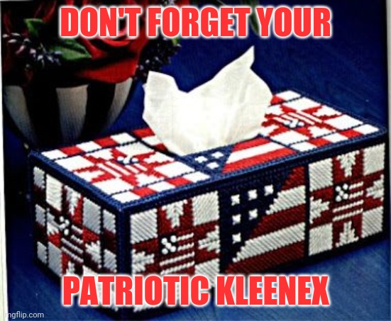 DON'T FORGET YOUR PATRIOTIC KLEENEX | made w/ Imgflip meme maker
