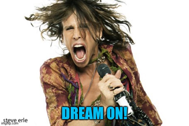Steve Tyler Aerosmith | DREAM ON! | image tagged in steve tyler aerosmith | made w/ Imgflip meme maker