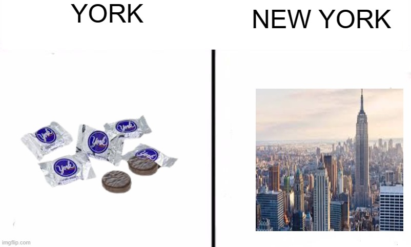 York | New York | YORK; NEW YORK | image tagged in hmmm | made w/ Imgflip meme maker