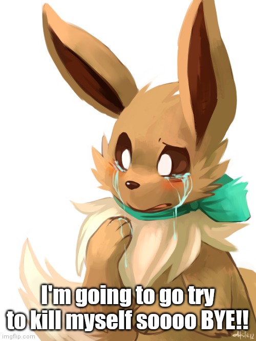 I'm going to go try to kill myself soooo BYE!! | made w/ Imgflip meme maker
