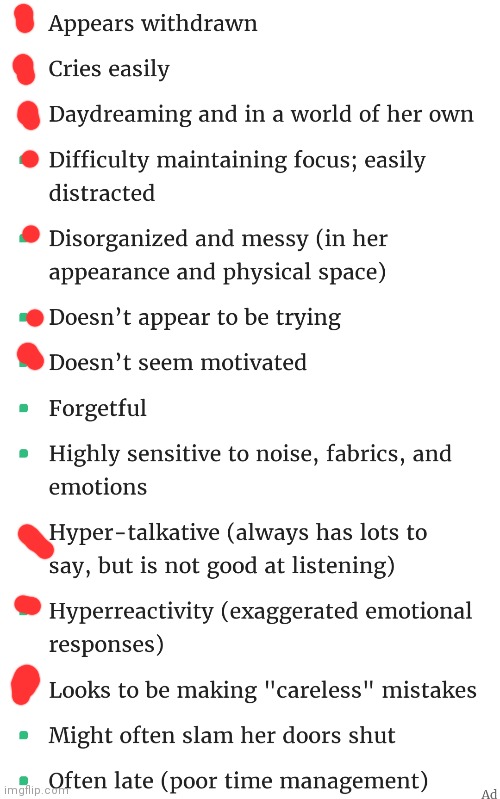 My adhd symptoms | made w/ Imgflip meme maker