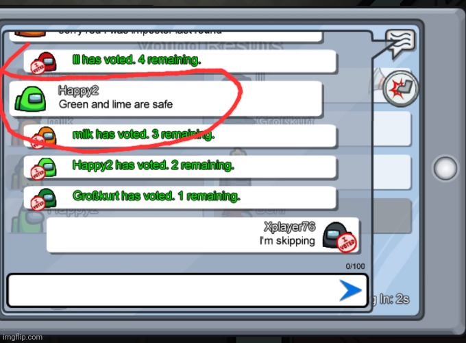 image tagged in among us,among us chat | made w/ Imgflip meme maker