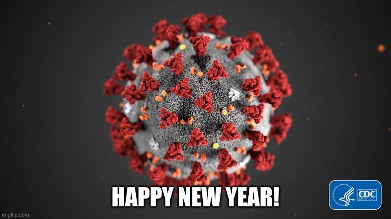 Covid 19 | HAPPY NEW YEAR! | image tagged in covid 19 | made w/ Imgflip meme maker