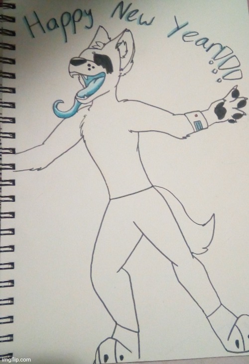 Art of one of my ocs Ravin because it's new years now | image tagged in ravin,happy new year | made w/ Imgflip meme maker