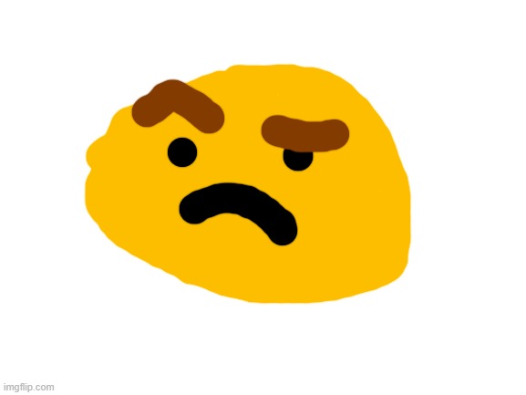 badly drawn suspicious emoji Blank Meme Template