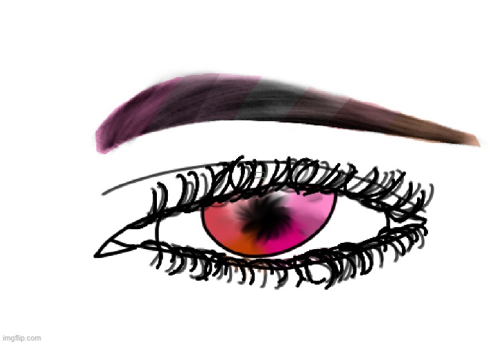 lesbian pride eye! | made w/ Imgflip meme maker