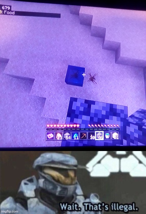 I was playing lifeboat survival and this happened | image tagged in wait that s illegal,glitch | made w/ Imgflip meme maker