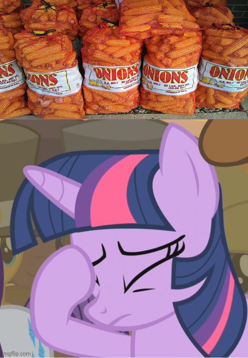 Those are Corn, Not Onions!! | image tagged in mlp twilight sparkle facehoof,funny,you had one job,memes,task failed successfully | made w/ Imgflip meme maker
