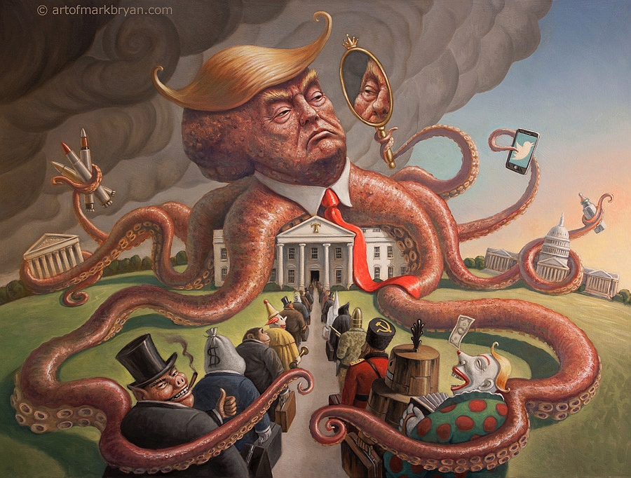 High Quality Trump the Octopus of corruption Blank Meme Template