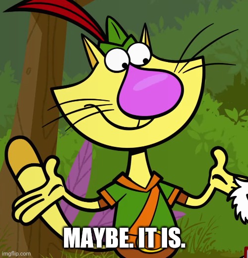 Nature Cat | MAYBE. IT IS. | image tagged in nature cat | made w/ Imgflip meme maker