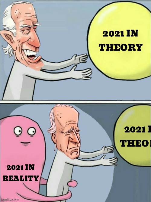 Happy New Year? | image tagged in bad photoshop,running away balloon,hoe biden | made w/ Imgflip meme maker