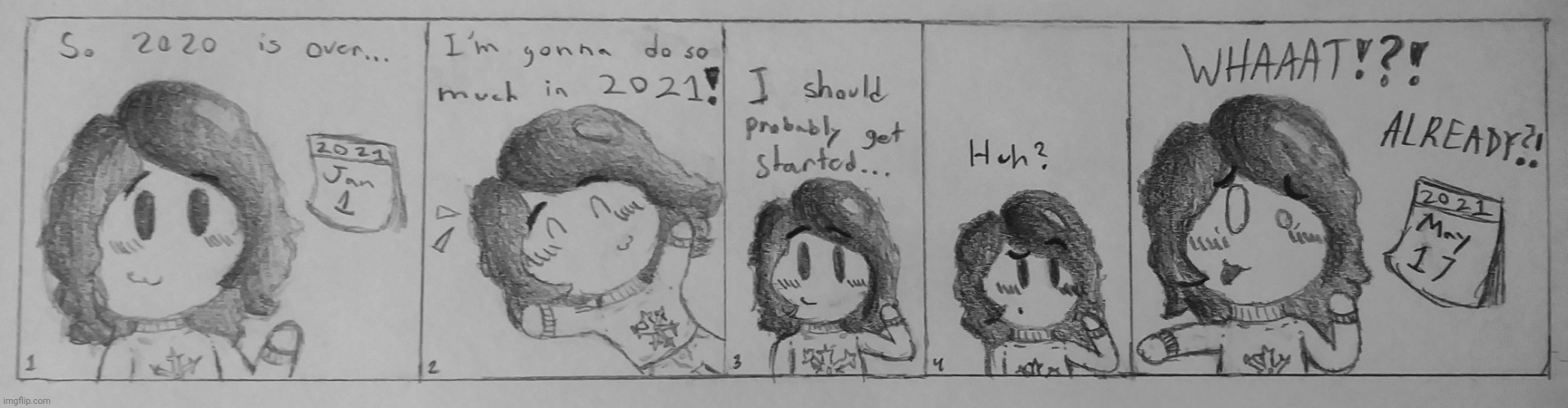 Happy New Year!!! :D This is a comic I drew... Sorry its low detail | image tagged in happy new year,2020,new year,cute | made w/ Imgflip meme maker