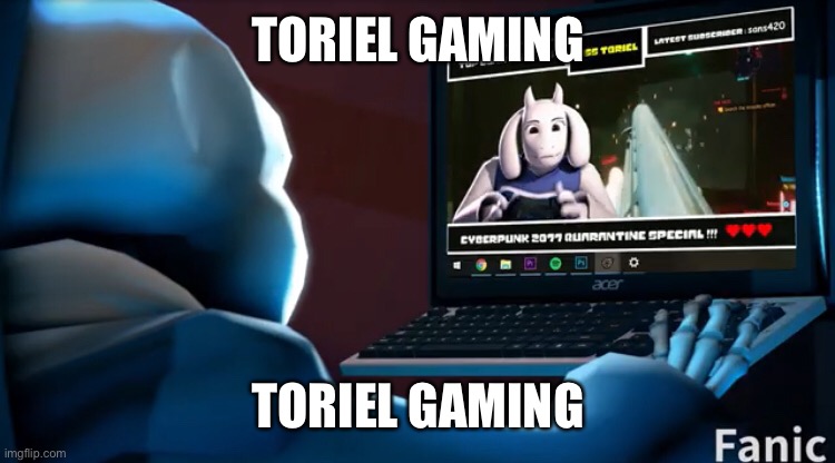 Toriel gaming | TORIEL GAMING; TORIEL GAMING | image tagged in undertale,toriel,gaming | made w/ Imgflip meme maker