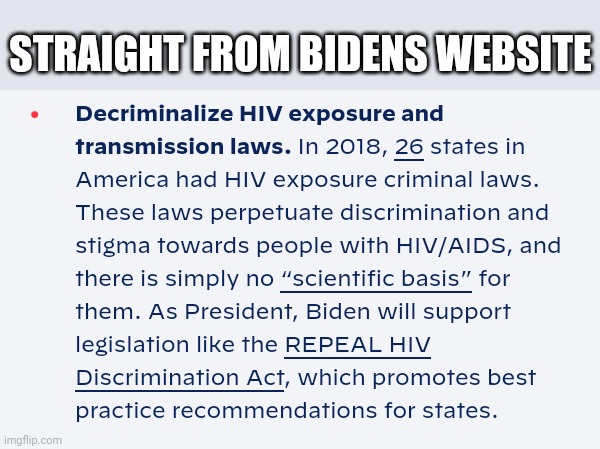 STRAIGHT FROM BIDENS WEBSITE | image tagged in liberals | made w/ Imgflip meme maker