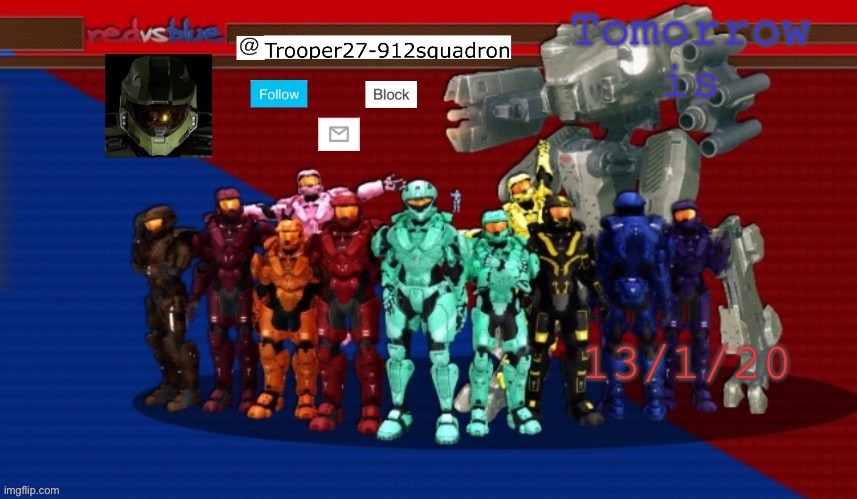 Dun dun duuuuuuuun | Tomorrow is; 13/1/20 | image tagged in t27 announcement | made w/ Imgflip meme maker