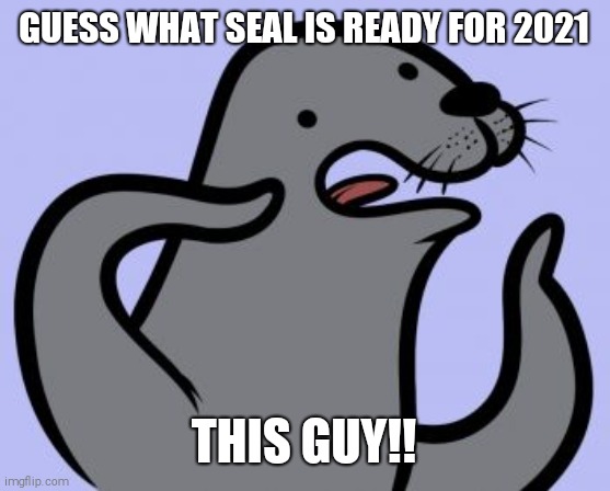 Happy seal likes 2021 |  GUESS WHAT SEAL IS READY FOR 2021; THIS GUY!! | image tagged in memes,homophobic seal | made w/ Imgflip meme maker