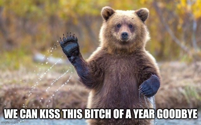 2020 | WE CAN KISS THIS BITCH OF A YEAR GOODBYE | image tagged in bye bye bear,2020 sucks,2020 | made w/ Imgflip meme maker
