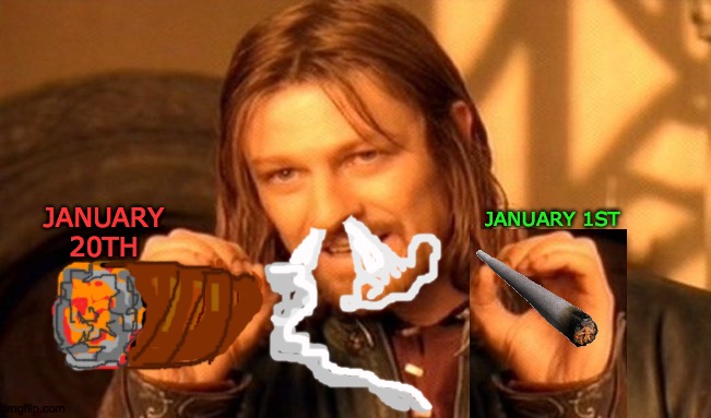 The real new year | JANUARY 20TH; JANUARY 1ST | image tagged in memes,one does not simply,drain the swamp,change,grittier,new | made w/ Imgflip meme maker