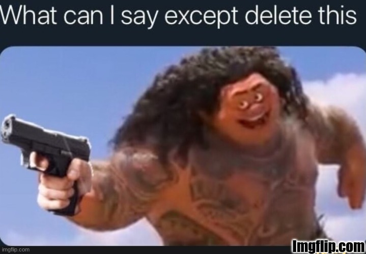 What can I say except delete this | Imgflip.com | image tagged in what can i say except delete this | made w/ Imgflip meme maker