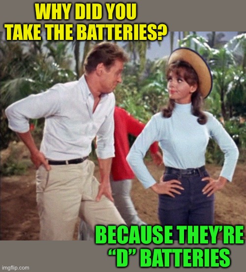 WHY DID YOU TAKE THE BATTERIES? BECAUSE THEY’RE “D” BATTERIES | made w/ Imgflip meme maker