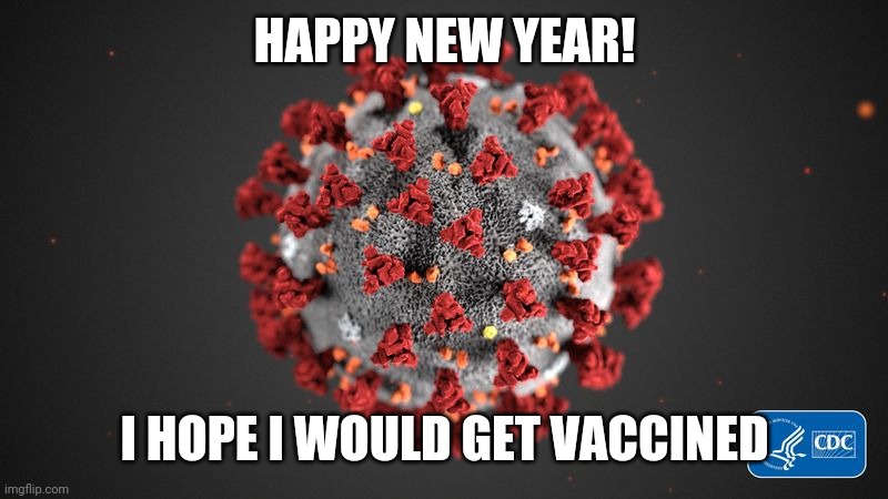 Covid 19 | HAPPY NEW YEAR! I HOPE I WOULD GET VACCINED | image tagged in covid 19,corona virus,coronavirus,covid-19,memes,happy new year | made w/ Imgflip meme maker