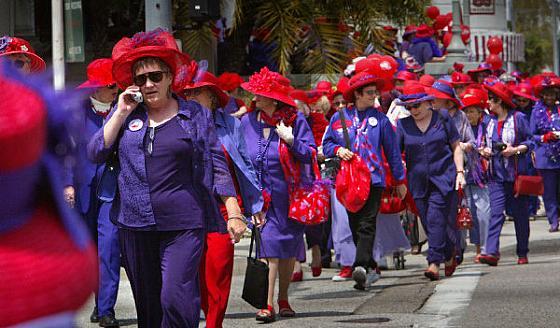 High Quality Red Hat Society march Blank Meme Template
