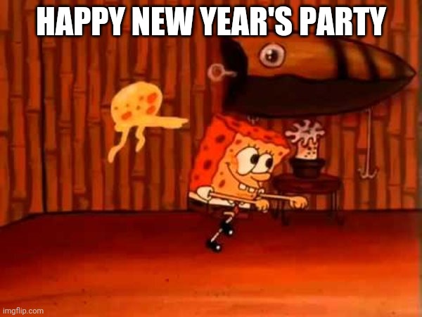 jellyfish jam |  HAPPY NEW YEAR'S PARTY | image tagged in jellyfish jam | made w/ Imgflip meme maker
