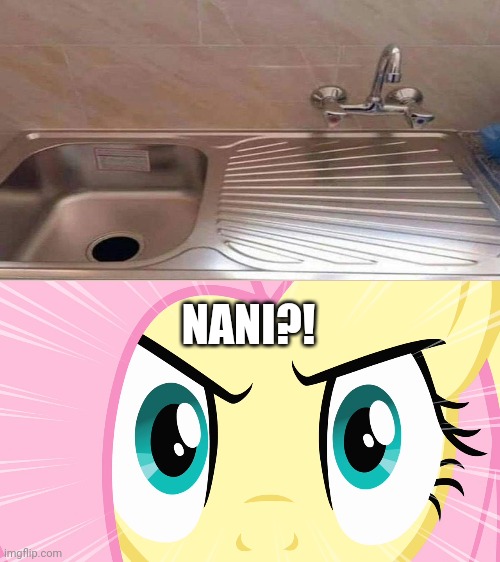 What the what?! That's not possible!! | NANI?! | image tagged in fluttershy's stare mlp,funny,you had one job,task failed successfully,aw come on,memes | made w/ Imgflip meme maker