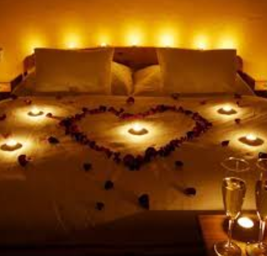 High Quality Romantic hotel room Blank Meme Template