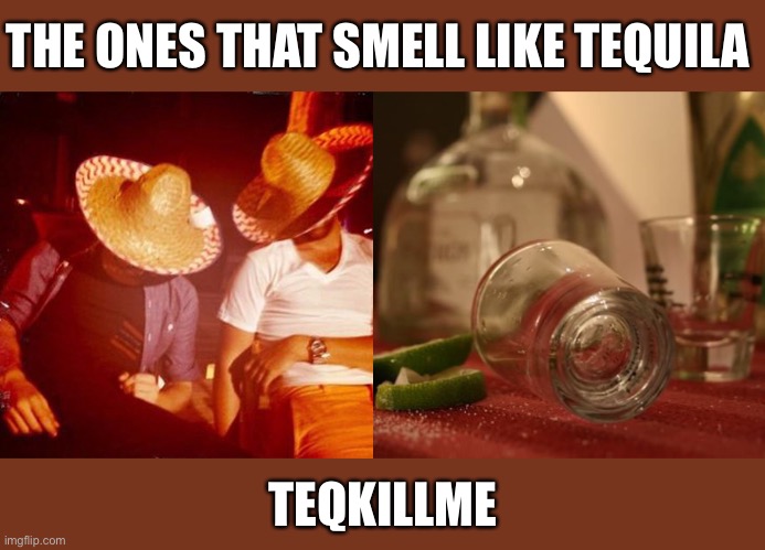 THE ONES THAT SMELL LIKE TEQUILA TEQKILLME | made w/ Imgflip meme maker