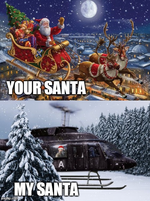 Your Santa vs My Santa | YOUR SANTA; MY SANTA | image tagged in memes,and just like that,twd meme,twd,the walking dead | made w/ Imgflip meme maker