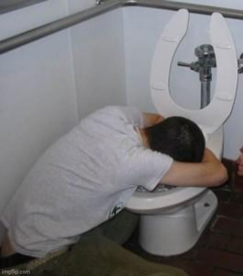 Drunk puking toilet | image tagged in drunk puking toilet | made w/ Imgflip meme maker