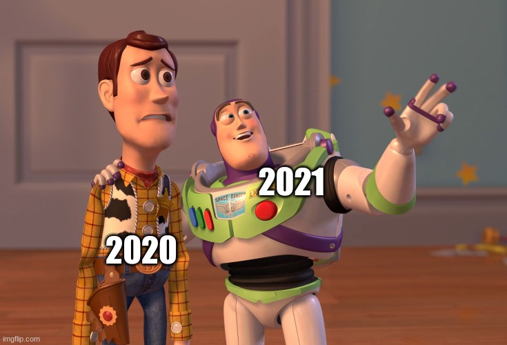 X, X Everywhere | 2021; 2020 | image tagged in memes,x x everywhere | made w/ Imgflip meme maker