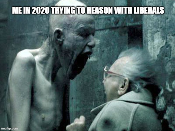 Liberals | ME IN 2020 TRYING TO REASON WITH LIBERALS | image tagged in politics | made w/ Imgflip meme maker