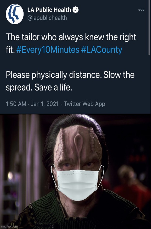 Just a simple Tailor doing his part | image tagged in star trek,ds9,garak,startrekmemes | made w/ Imgflip meme maker