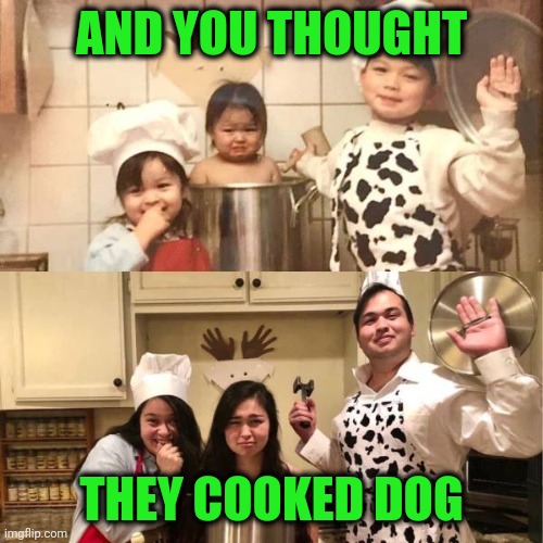 Asian food | AND YOU THOUGHT; THEY COOKED DOG | image tagged in memes,imgoingtohell | made w/ Imgflip meme maker