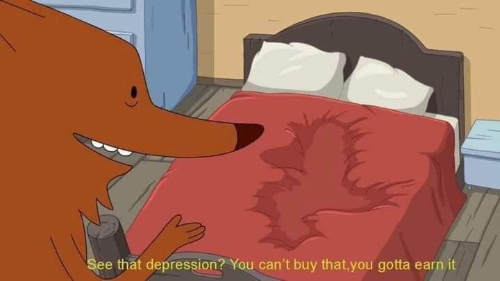 High Quality See that depression? You can't buy that, you gotta earn it Blank Meme Template