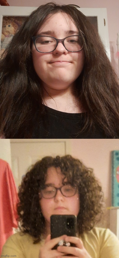 Straight vs curly hair | made w/ Imgflip meme maker