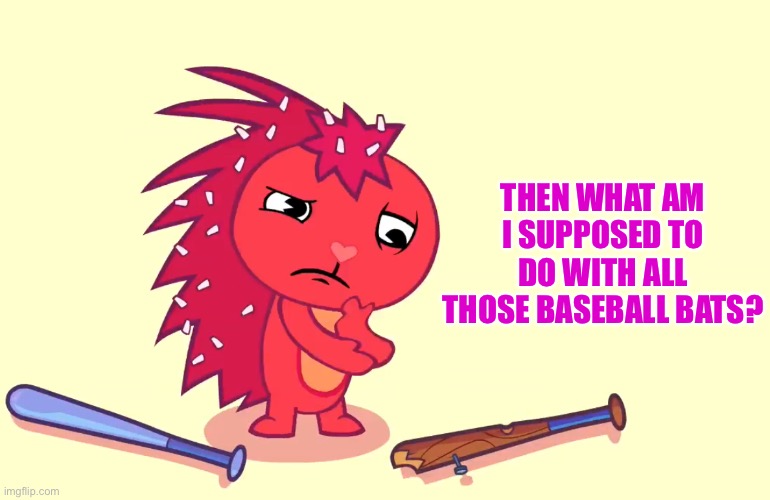 THEN WHAT AM I SUPPOSED TO DO WITH ALL THOSE BASEBALL BATS? | made w/ Imgflip meme maker