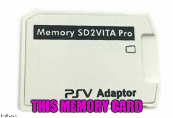 PS Vita Memory Card | THIS MEMORY CARD | image tagged in ps vita memory card | made w/ Imgflip meme maker